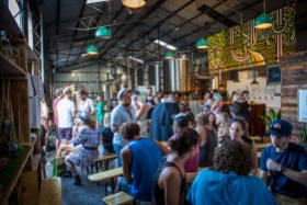Inside the Stone & Wood Brewery at the Byron Bay film screening © James Sherwood - Bluebottle Films
